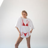 Red Bikini Oversize Tişört