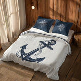 Sailor & Compass / Blue Çift Taraflı Nevresim Takımı