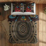 Hypnotic & Gold Mandala Çift Taraflı Nevresim Takımı