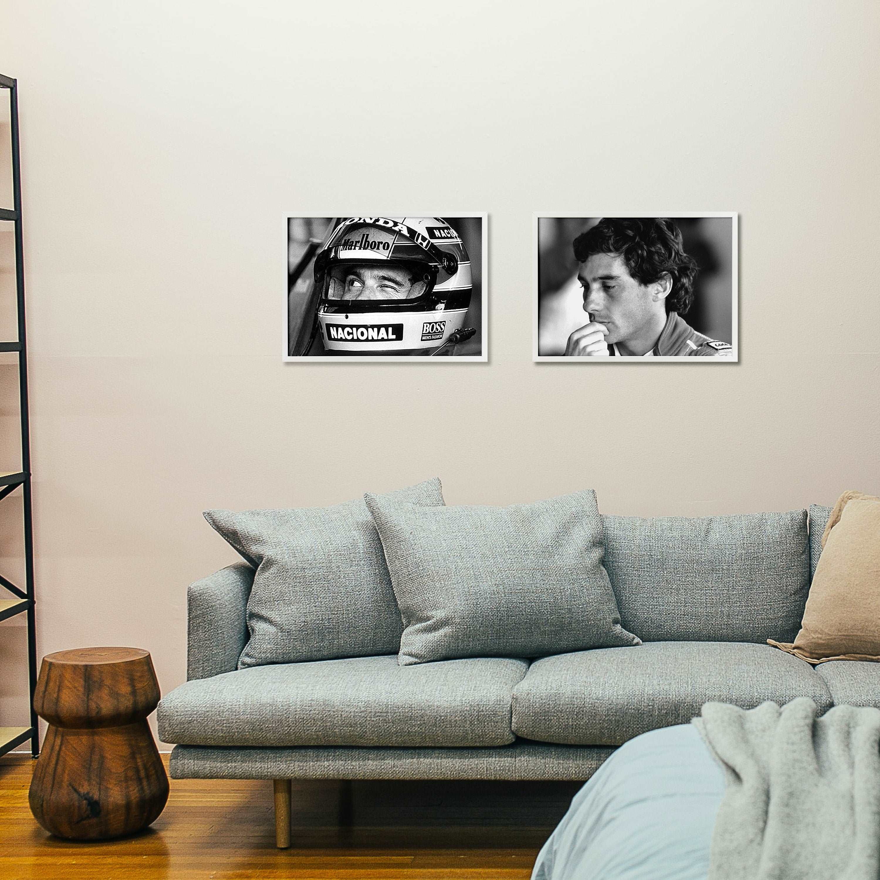 Ayrton Senna Monokrom Poster