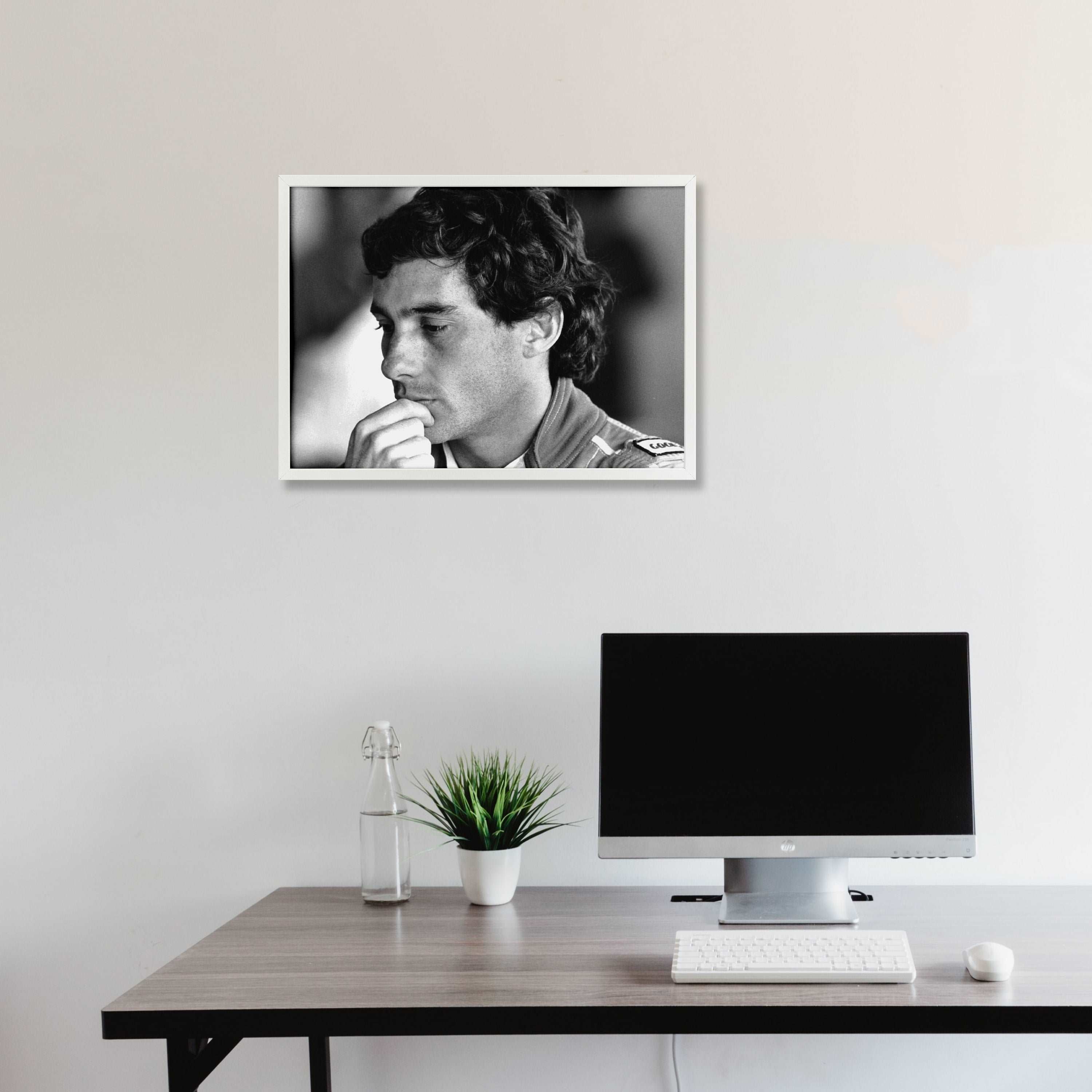 Ayrton Senna Monokrom Poster