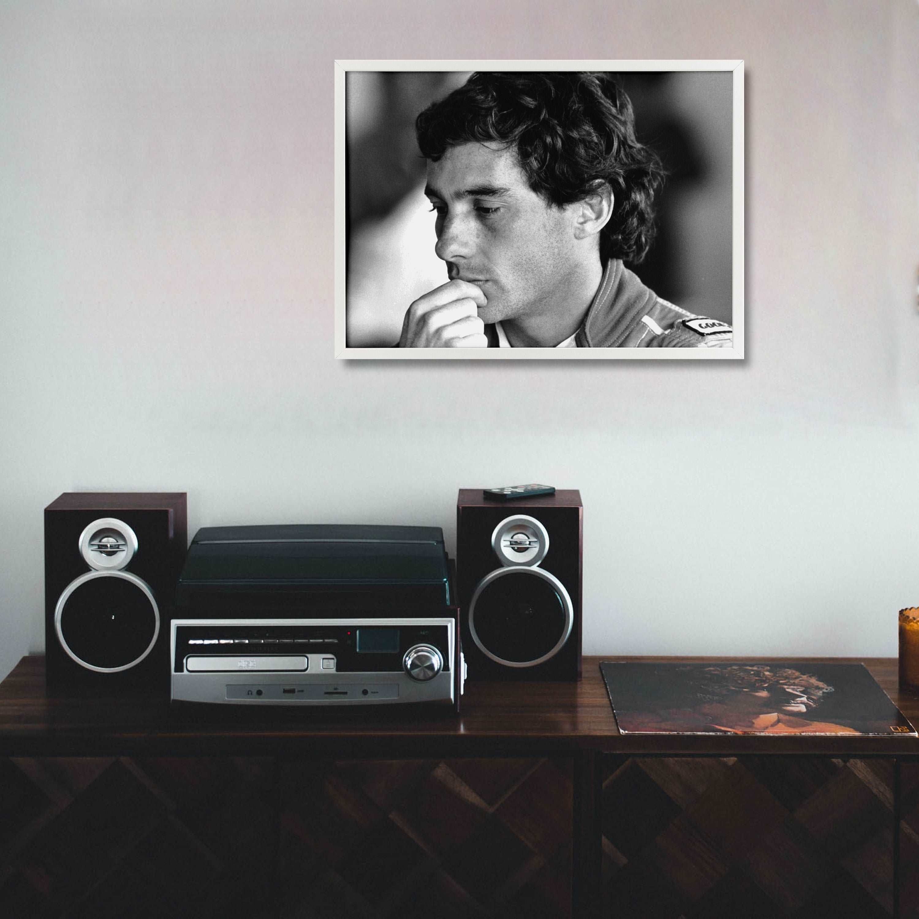 Ayrton Senna Monokrom Poster