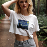 The Starry Night Crop Tişört
