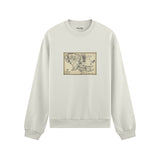 Yüzüklerin Efendisi Orta Dünya Haritası - Lord Of The Rings Oversize Sweatshirt