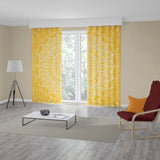 Yellow Bohemian Mandala Fon Perde