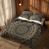 Hypnotic & Gold Mandala Çift Taraflı Nevresim Takımı