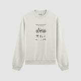 Harley Davidson Model 28B Motosiklet Oversize Sweatshirt