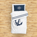 Sailor & Compass / Blue Çift Taraflı Nevresim Takımı