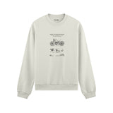 Harley Davidson Model 28B Motosiklet Oversize Sweatshirt