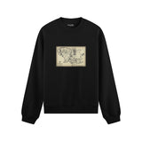 Yüzüklerin Efendisi Orta Dünya Haritası - Lord Of The Rings Oversize Sweatshirt