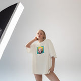 Andy Warhol / Marilyn Monroe Blue Oversize Tişört