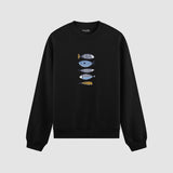 Marine Pattern Study Oversize Sweatshirt