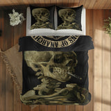 Sons of Anarchy & Skull of a Skeleton with Burning Cigarette Çift Taraflı Nevresim Takımı