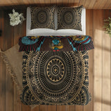 Hypnotic & Gold Mandala Çift Taraflı Nevresim Takımı