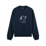 Wine Lover Cat Oversize Sweatshirt