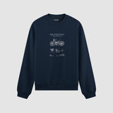 Harley Davidson Model 28B Motosiklet Oversize Sweatshirt