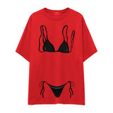 Black Bikini Oversize Tişört