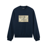 Yüzüklerin Efendisi Orta Dünya Haritası - Lord Of The Rings Oversize Sweatshirt