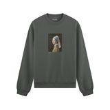 İnci Küpeli Kız Oversize Sweatshirt