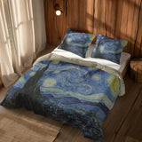 The Starry Night & Kanagawa Oki Nami Ura Çift Taraflı Nevresim Takımı