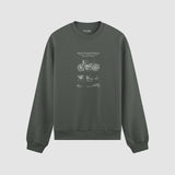 Harley Davidson Model 28B Motosiklet Oversize Sweatshirt