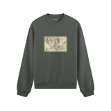 Yüzüklerin Efendisi Orta Dünya Haritası - Lord Of The Rings Oversize Sweatshirt