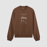 Harley Davidson Model 28B Motosiklet Oversize Sweatshirt