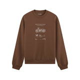 Harley Davidson Model 28B Motosiklet Oversize Sweatshirt