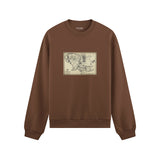 Yüzüklerin Efendisi Orta Dünya Haritası - Lord Of The Rings Oversize Sweatshirt