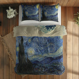 The Starry Night & Kanagawa Oki Nami Ura Çift Taraflı Nevresim Takımı