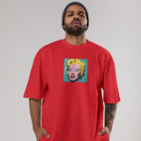 Andy Warhol / Marilyn Monroe Blue Oversize Tişört