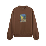 Café Terrace at Night Oversize Sweatshirt