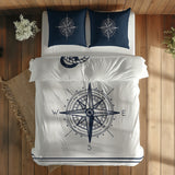 Sailor & Compass / Blue Çift Taraflı Nevresim Takımı