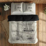 Fender Stratocaster Ivory & Guitar Çift Taraflı Nevresim Takımı