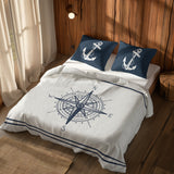 Sailor & Compass / Blue Çift Taraflı Nevresim Takımı