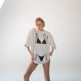 Black Bikini Oversize Tişört