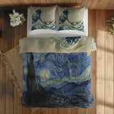 The Starry Night & Kanagawa Oki Nami Ura Çift Taraflı Nevresim Takımı