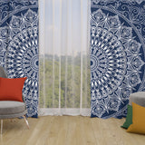 Blue Bohemian Mandala Fon Perde