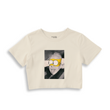 Albert Einstein / Homer Simpson Crop Tişört