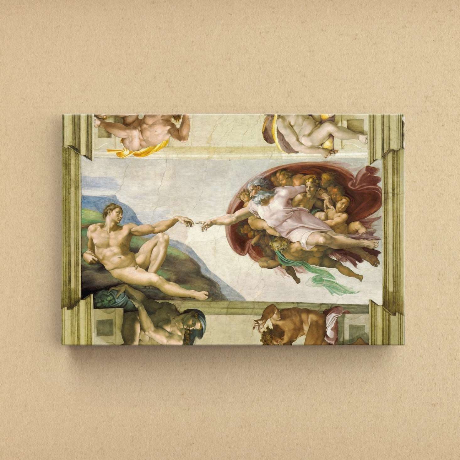 Adem'in Yaratılışı - The Creation of Adam Kanvas Tablo