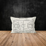 Basketball Court Ivory - Basketbol Sahası Çift Taraflı Yastık Kılıfı 2 Adet