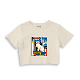 Bauhaus Cat Crop Tişört