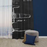F4U Corsair Chalkboard Fon Perde