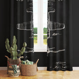 F4U Corsair Chalkboard Fon Perde