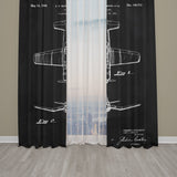 F4U Corsair Chalkboard Fon Perde