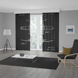 F4U Corsair Chalkboard Fon Perde