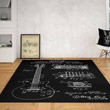 Gibson Les Paul Gitar Chalkboard Halı