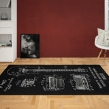 Gibson Les Paul Gitar Chalkboard Halı