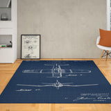 F4U Corsair Blueprint Halı
