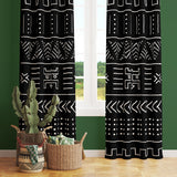 Dark Aztec - Etnik Desenli Fon Perde
